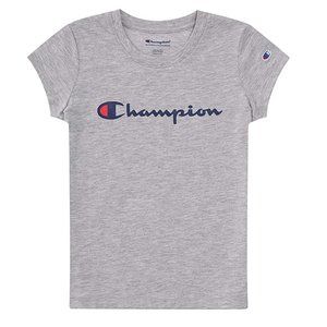NWT Champion Girls T-Shirt Classic Crew Neck Tee Size Small Heather Gray 3D11